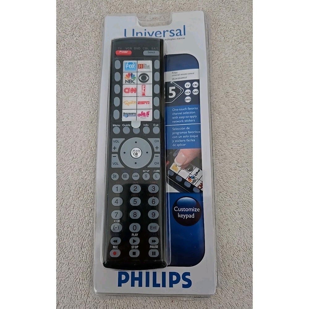 Philips Universal Remote with Customized Keypad‎ SRU4105 SRU4105WM/17